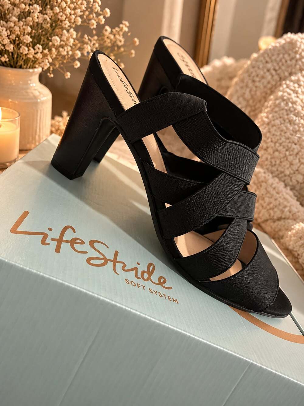 LifeStride Charlotte Strappy Dress Sandals Black